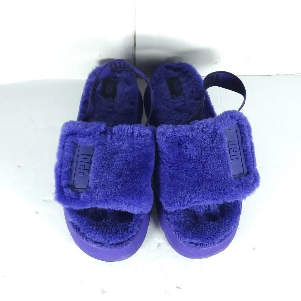 UGG Women's Disco US9 Violet Night Platform Shearling Slide Slippers - Picture 4 of 16